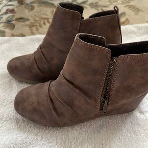 Brown Wedge Bootie